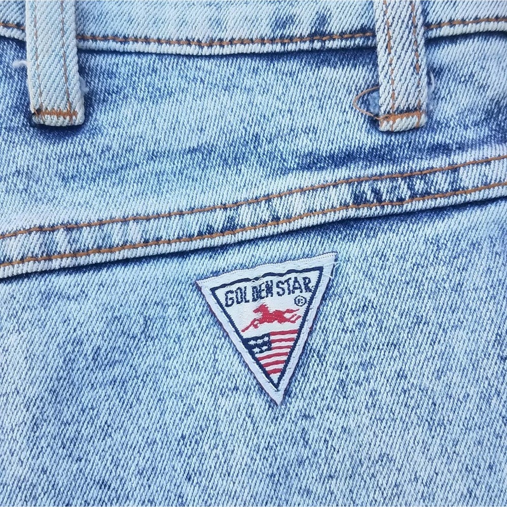 Vintage High Waisted Jean Shorts Light Denim - Picture 4 of 7